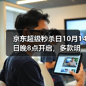 京东超级秒杀日10月14日晚8点开启，多款明星同款1元起（图1）