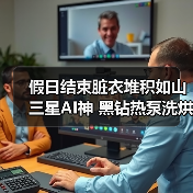 假日结束脏衣堆积如山 三星AI神 黑钻热泵洗烘旗舰高效恢复衣物洁净（图1）