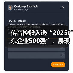 传音控股入选“2025广东企业500强”,展现强劲创新实力(图3) 传音控股入选“2025广东企业500强”,展现强劲创新实力(图3)